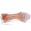 Sexy Sommer Multifarben Strass Brautschuhe 2022 7 cm Stilettos Knöchelriemen Peeptoes Hochzeit Sandaletten Hochhackige