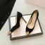 Fashion Black Evening Party Leather Pumps 2024 8 cm Stiletto Heels Pointed Toe Pumps High Heels