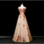 Fashion Champagne Sequins Appliques Prom Dresses 2025 A-Line / Princess Spaghetti Straps Sleeveless Backless Floor-Length / Long Formal Dresses
