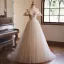 Modest / Simple Champagne Prom Dresses 2024 Ball Gown Spaghetti Straps Sleeveless Backless Floor-Length / Long Prom Formal Dresses