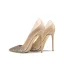 Sexy Nues Soirée Paillettes Escarpins 2024 Cuir 10 cm Talons Aiguilles À Bout Pointu Escarpins Talons Hauts