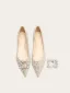 Bling Bling Gold Rhinestone Sequins Flat Wedding Shoes 2024 Pointed Toe Wedding Heels