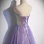 Sparkly Lavender Beading Pearl Sequins Evening Dresses 2022 A-Line / Princess Strapless Sleeveless Backless Floor-Length / Long Evening Party Formal Dresses