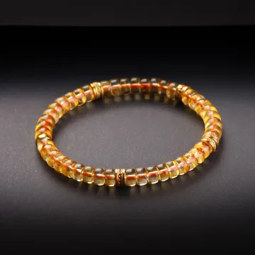 Fantastisk Gul Handgjort Naturlig Kristall Armband Tillbehör 2026