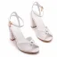 Elegante Weiß Perle Brautschuhe 2024 Knöchelriemen 9 cm Thick Heels Peeptoes Hochzeit Sandaletten Hochhackige