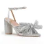 Sexy Blanche Été Vêtement de rue Sandales Femme 2023 Bride Cheville Noeud 8 cm Talons Épais Peep Toes / Bout Ouvert Sandales Talons Hauts