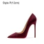 Fashion Black Suede Evening Party Pumps 2023 12 cm Stiletto Heels Pointed Toe Pumps High Heels