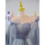 Chic / Beautiful Ocean Blue Glitter Spotted Bridesmaid Dresses 2023 A-Line / Princess Puffy Short Sleeve Backless Floor-Length / Long Bridesmaid