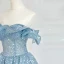 Schöne Himmelblau Pailletten Ballkleider 2022 Off Shoulder A Linie Ärmellos Rückenfreies Lange Ball Festliche Kleider