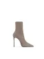 Fashion Khaki Evening Party Womens Boots 2024 Leather 10 cm Stiletto Heels Pointed Toe Boots High Heels