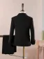 Black Sequins 5-piece Long Sleeve Boys Wedding Suits Boys Wedding Suits 2025 Coat Pants Shirt Tie Vest