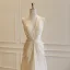 Fashion Sexy Ivory Evening Dresses 2026 A-Line / Princess Halter Sleeveless Backless Floor-Length / Long Formal Dresses