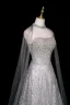 Glitzernden Sexy Silber Perlenstickerei Strass Pailletten Abendkleider 2025 A Linie Bandeau Ärmellos Rückenfreies Lange Festliche Kleider