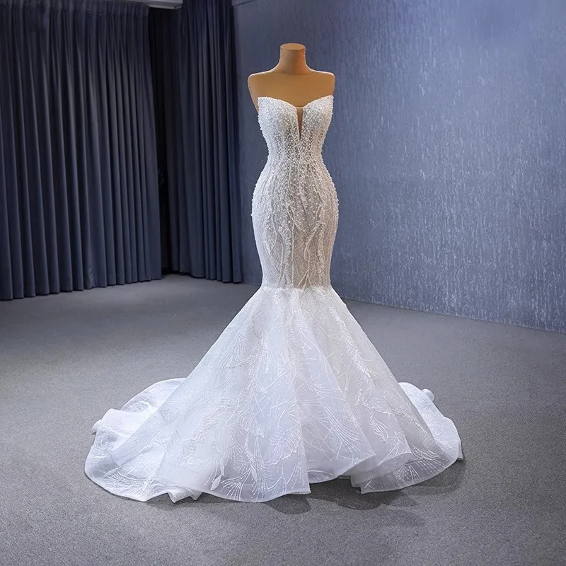 chinese dress ladies Trumpet-Mermaid Chapel Train Lace Short Sleeve Wedding Dress COCOMELODY CW3255, 45 Days / Ivory / US18-UK20-EUR48 main image 1
