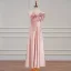 Simple Rose Bonbon Robe Demoiselle D'honneur 2023 Princesse Manches Courtes Dos Nu Longue Robe Demoiselle D'honneur