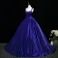 Elegant Vintage / Retro Purple Prom Dresses 2025 Ball Gown Spaghetti Straps Sleeveless Backless Floor-Length / Long Formal Dresses