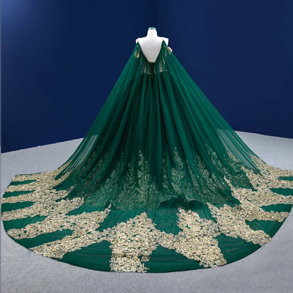 High End Dunkelgrün Perle Pailletten Ballkleider 2022 Ballkleid Spaghettiträger Ärmellos Rückenfreies Königliche Schleppe Ball Festliche Kleider