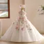 Flower Fairy White Appliques Birthday Flower Girl Dresses 2025 Ball Gown Scoop Neck Sleeveless Backless Sweep Train