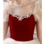 Chic / Beautiful Burgundy Rhinestone Cascading Ruffles Prom Dresses 2023 A-Line / Princess Square Neckline Puffy Short Sleeve Backless Floor-Length / Long Formal Dresses