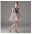 Fashion Lavender Short Sequins Birthday Flower Girl Dresses 2023 V-Neck Short Sleeve Backless Zipper Up