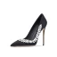 Schöne Burgunderrot Abend Strass Pumps 2024 Leder 10 cm Stilettos Spitzschuh Hochhackige
