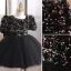Sparkly Black Multi-Colors Sequins Birthday Flower Girl Dresses 2022 Ball Gown Scoop Neck Short Sleeve Bow Short Flower Girl Dresses