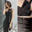Sexy Schwarz Gespaltete Front Abendkleider 2022 Meerjungfrau One-Shoulder Schleife Ärmellos Rückenfreies Lange Abend Festliche Kleider