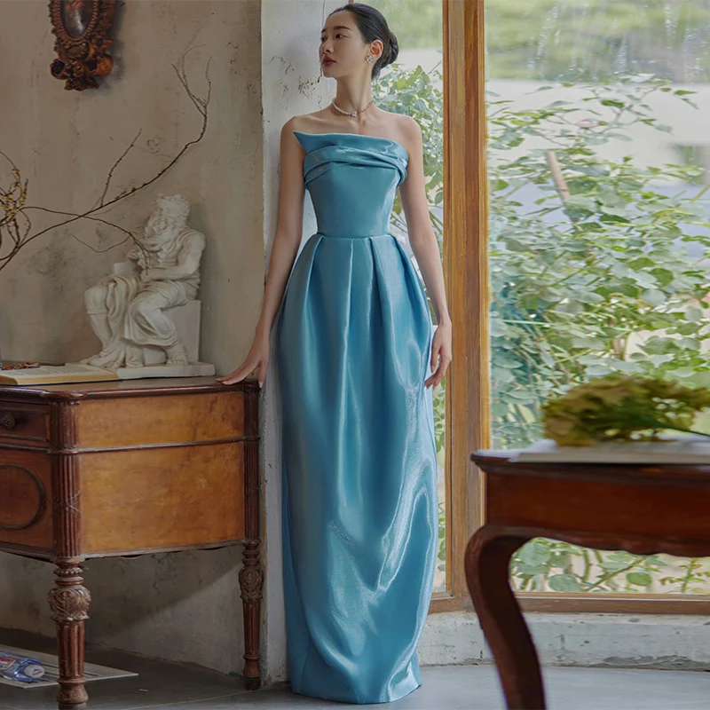 Mermaid / Trumpet Bridesmaid Dress Strapless Sleeveless Backless Floor Length Chiffon with Sash / Ribbon main image 0