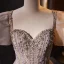 Luxe Haut de Gamme Rougissant Rose Fait main Perlage Perle Faux Diamant Robe De Bal 2023 Princesse Encolure Carrée Gonflée Manches Courtes Dos Nu Train De Balayage Promo Robe De Ceremonie