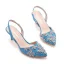 Bling Bling Sky Blue Rhinestone Prom Womens Shoes 2023 6 cm Stiletto Heels Pointed Toe Womens Sandals High Heels