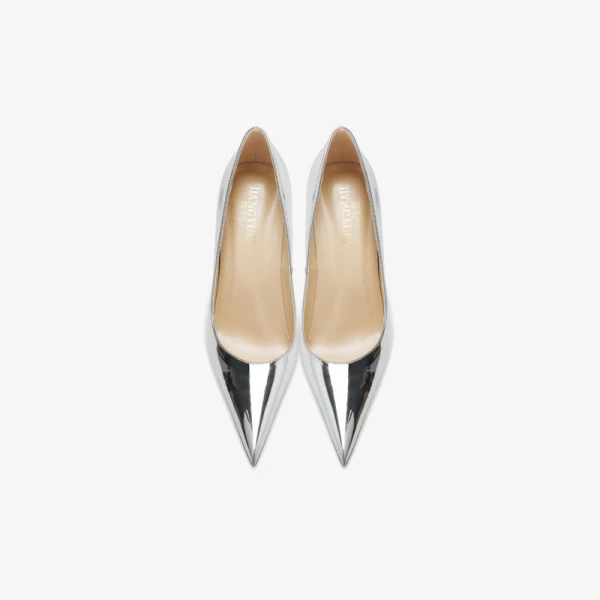 Mode Argenté Soirée Cuir Verni Escarpins 2023 Cuir 12 cm Talons Aiguilles À Bout Pointu Escarpins Talons Hauts