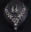 Exaggerated Fuchsia Prom Necklaces 2023 Quinceañera Metal Earrings Necklace Accessories