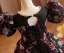 Vintage / Retro Black Pearl Sequins Birthday Flower Girl Dresses 2025 Ball Gown Scoop Neck Puffy Short Sleeve Backless Floor-Length / Long Tulle
