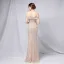 Charming Black Gold Sequins Evening Dresses 2022 Trumpet / Mermaid Off-The-Shoulder Short Sleeve Backless Floor-Length / Long Evening Party Formal Dresses