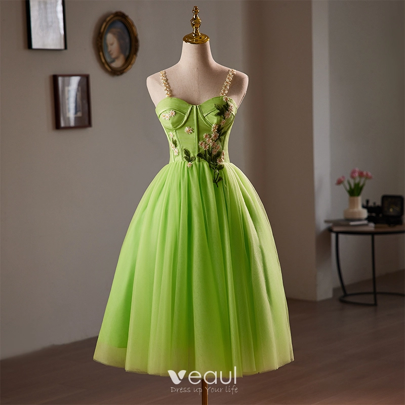 green graduation dress short Simple Short Green Backless Prom Dresses, Open Back Short Green Gradua –  jbydress
