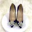 Chic / Beautiful Satin Purple Rhinestone Pumps 2022 Cocktail Party 12 cm Stiletto Heels Pointed Toe Pumps High Heels