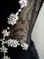 Charmant Noire Faux Diamant En Dentelle Fleur Robe De Soirée 2026 Princesse Bretelles Spaghetti Sans Manches Dos Nu Longue Soirée Robe De Ceremonie