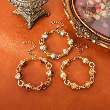 Vintage Originale Rouge Fait Main Faux Diamant Alliage Promo Bracelets 2025 Accessorize
