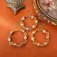Vintage Rød Håndlaget Rhinestone Legering Ball Armbånd 2025 Tilbehør