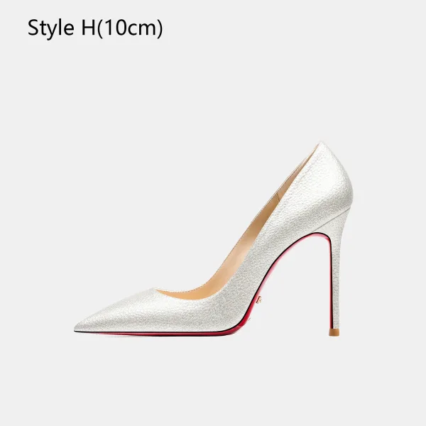 Sexy Rose Gold Evening Party Red Sole Pumps 2026 12 cm Stiletto Heels Pointed Toe High Heels