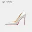 Sexy Rose Gold Evening Party Red Sole Pumps 2026 12 cm Stiletto Heels Pointed Toe High Heels