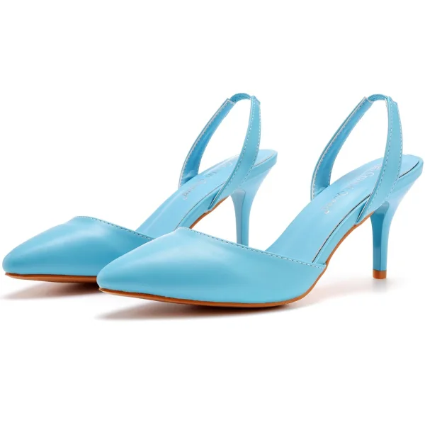 Chic / Beautiful White Street Wear Womens Sandals 2023 7 cm Stiletto Heels Pointed Toe Sandals High Heels