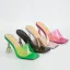 Transparent Silver Cocktail Party Crystal Womens Sandals 2022 9 cm Stiletto Heels Open / Peep Toe Sandals High Heels