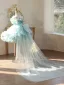 Schön Lindgrün Applikationen Schleife Geburtstag Blumenmädchenkleider 2026 Ballkleid Rundhalsausschnitt Ärmellos Kurze Blumenmädchenkleider
