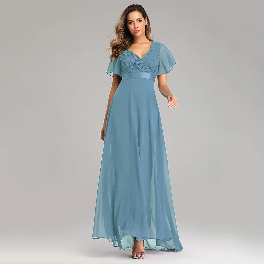 slim fit dress slacks Wedtrend Women Green Bridesmaid Dress with Slit A Line Strapless Pleated Hollow Out Long Wedding Party Guest Dress, Black / US2 main image 1