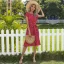 Romantic Regular Dark Green Polka Dot Beach Short Sleeve Maxi Dresses 2021 Street Wear Scoop Neck Summer Womens Clothing