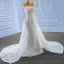 High End Weiß Perlenstickerei Perle Strass Brautkleider / Hochzeitskleider 2022 Meerjungfrau Bandeau Ärmellos Rückenfreies Hof-Schleppe Hochzeit