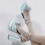 Fashion Mint Green Satin Rhinestone Bow Evening Party Womens Sandals 2023 Ankle Strap 14 cm Stiletto Heels Pointed Toe Sandals High Heels