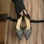 Chic / Beautiful Gold Rhinestone Wedding Shoes 2022 7 cm Stiletto Heels Pointed Toe Wedding Womens Shoes High Heels