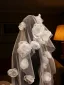 High-end White Handmade  Appliques Court Train Wedding Veils 2026 3 m